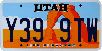UT license plate Y399TW