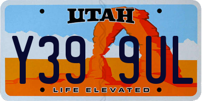 UT license plate Y399UL