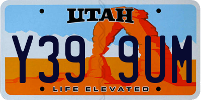 UT license plate Y399UM