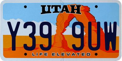 UT license plate Y399UW