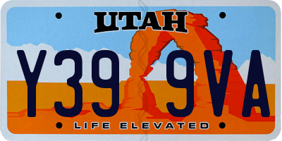 UT license plate Y399VA