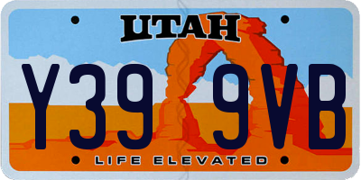 UT license plate Y399VB