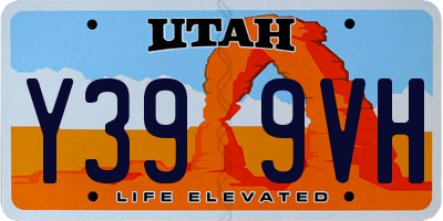 UT license plate Y399VH
