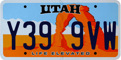 UT license plate Y399VW