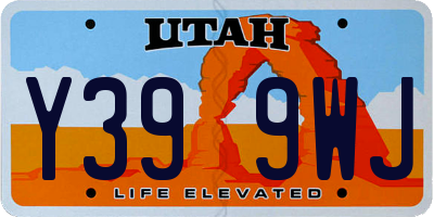 UT license plate Y399WJ
