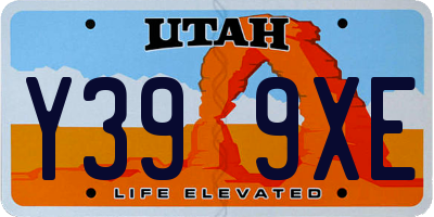 UT license plate Y399XE