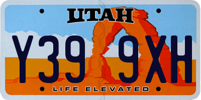 UT license plate Y399XH