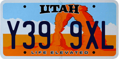 UT license plate Y399XL