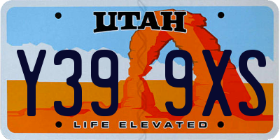 UT license plate Y399XS
