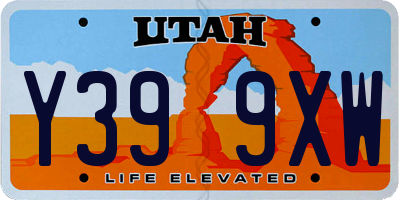 UT license plate Y399XW