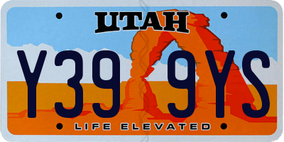 UT license plate Y399YS
