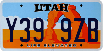 UT license plate Y399ZB