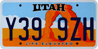 UT license plate Y399ZH