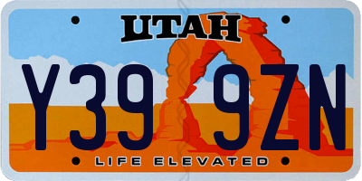 UT license plate Y399ZN