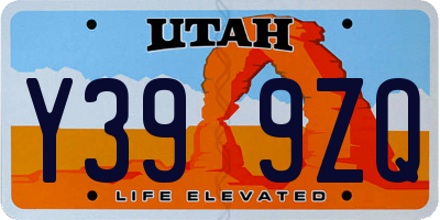 UT license plate Y399ZQ