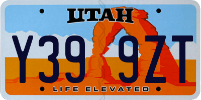 UT license plate Y399ZT
