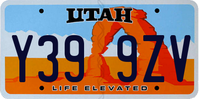 UT license plate Y399ZV