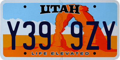 UT license plate Y399ZY