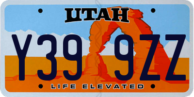UT license plate Y399ZZ