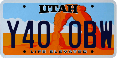 UT license plate Y400BW