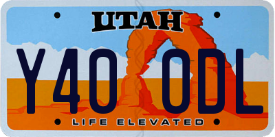 UT license plate Y400DL