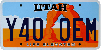UT license plate Y400EM