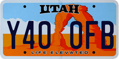 UT license plate Y400FB