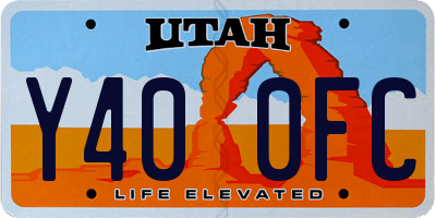 UT license plate Y400FC