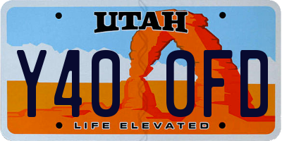 UT license plate Y400FD