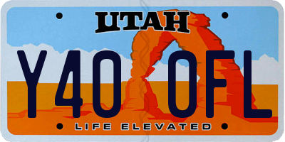 UT license plate Y400FL