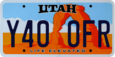 UT license plate Y400FR