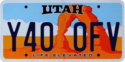 UT license plate Y400FV