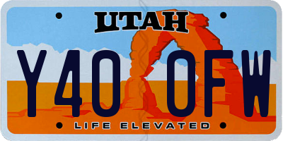 UT license plate Y400FW