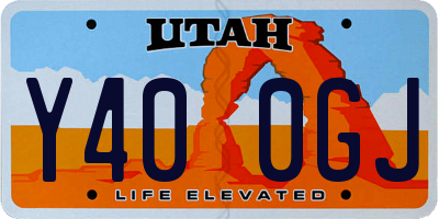 UT license plate Y400GJ