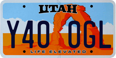 UT license plate Y400GL