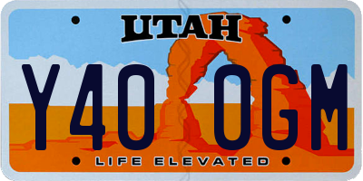 UT license plate Y400GM