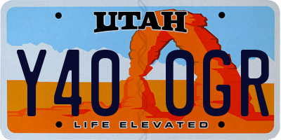 UT license plate Y400GR