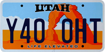 UT license plate Y400HT