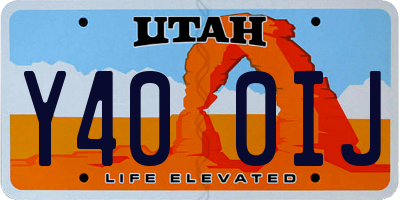 UT license plate Y400IJ