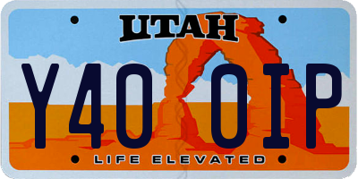 UT license plate Y400IP