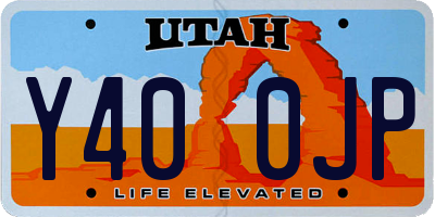 UT license plate Y400JP