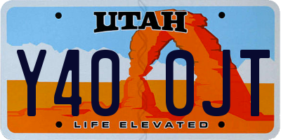 UT license plate Y400JT
