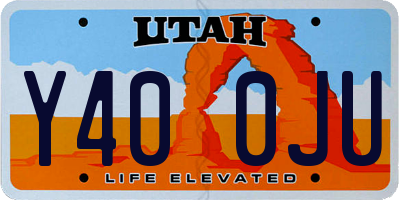 UT license plate Y400JU