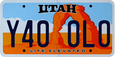 UT license plate Y400LO