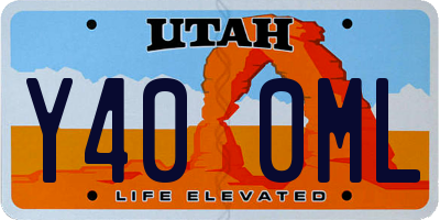 UT license plate Y400ML