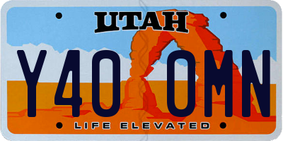 UT license plate Y400MN