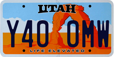 UT license plate Y400MW