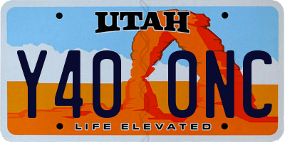 UT license plate Y400NC