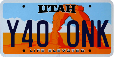 UT license plate Y400NK