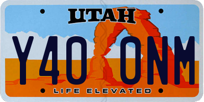UT license plate Y400NM